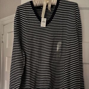 New Gap lightweight sweater Navy/ White